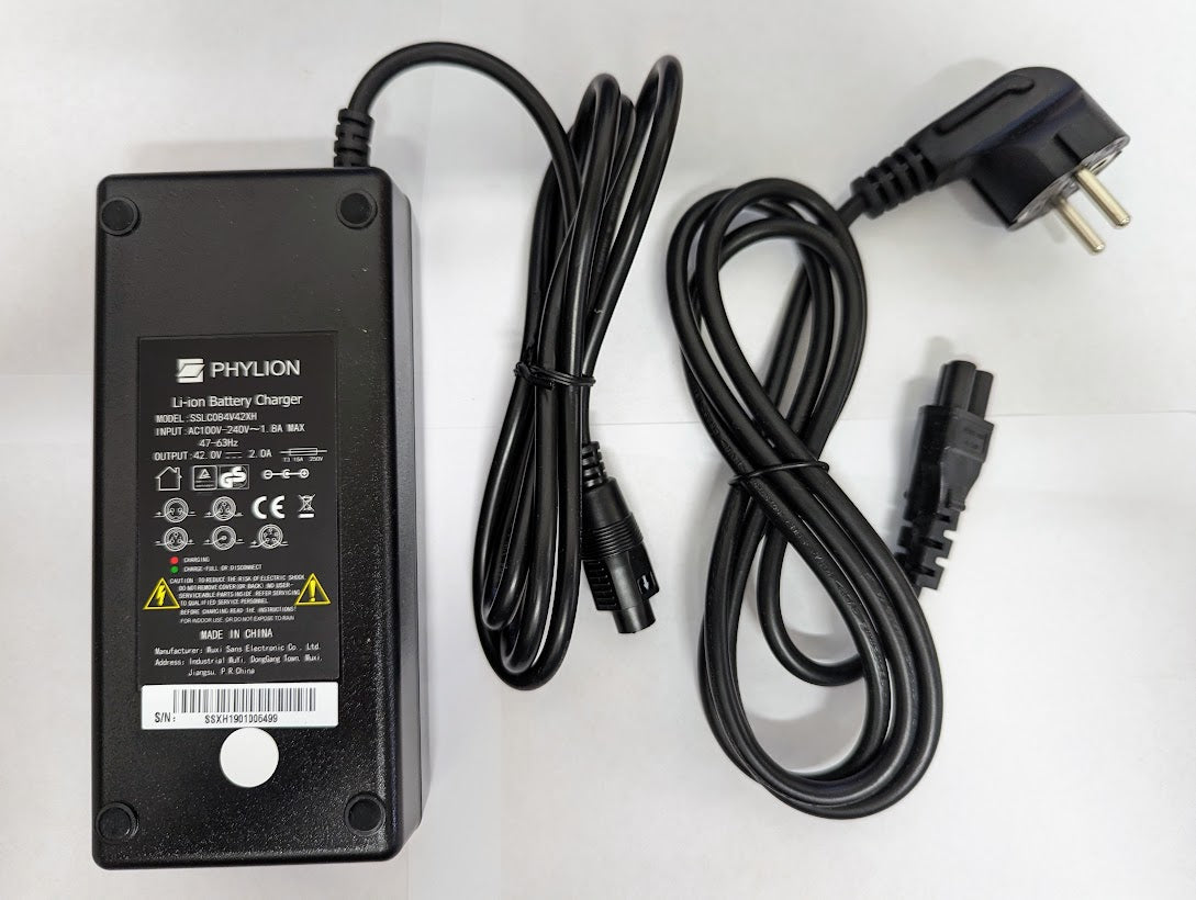 Caricabatteria Adattatore CA 42V Per Alimentatore RCA Batteria Phylion - Foto 4